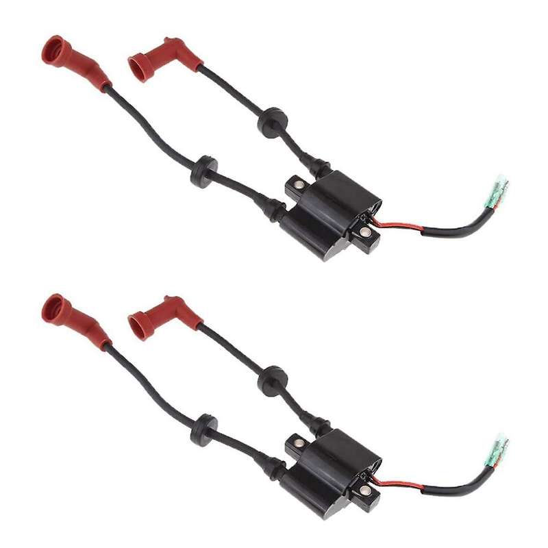 2pcs Marine Outboard Ignition Coil Assy for F9.9 13.5 15 20 25/40hp Replace 6f5-85570-10/11 Motors P