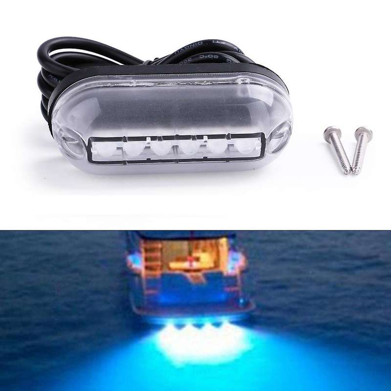 2Pcs Marine Underwater Pontoon Waterproof Boat Transom Light for Cruise Ships, Yachts, Sailboat DC 1