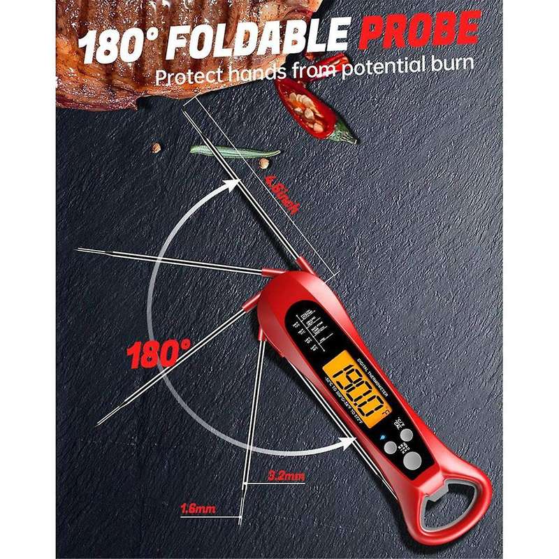 2PCS Meat Thermometer Digital Instant Read Meat Thermometer for Grill and Cooking Food Thermometer