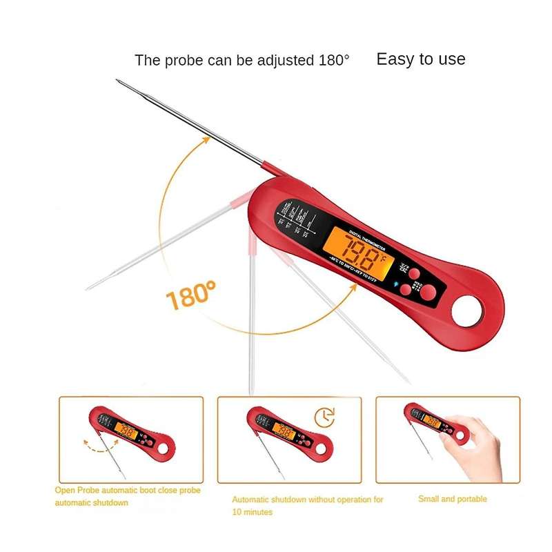 2PCS Meat Thermometer Digital Instant Read Meat Thermometer for Grill and Cooking Food Thermometer