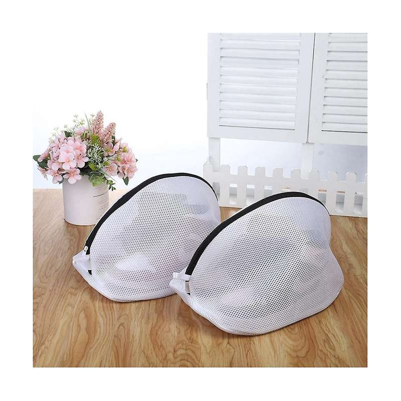 2Pcs Mesh Laundry Bag for Trainers/Shoes Boot with Zips for Washing Machines Travel Clothes Organize