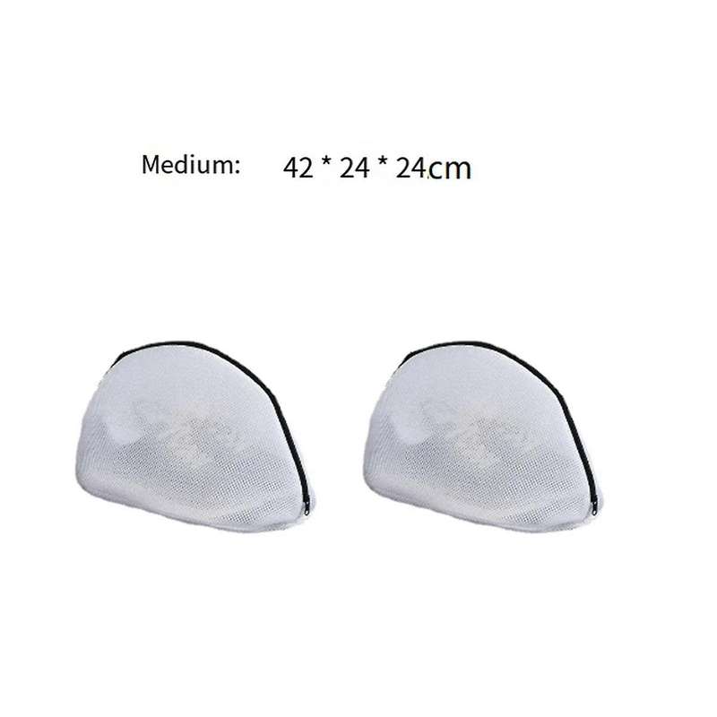 2Pcs Mesh Laundry Bag for Trainers/Shoes Boot with Zips for Washing Machines Travel Clothes Organize