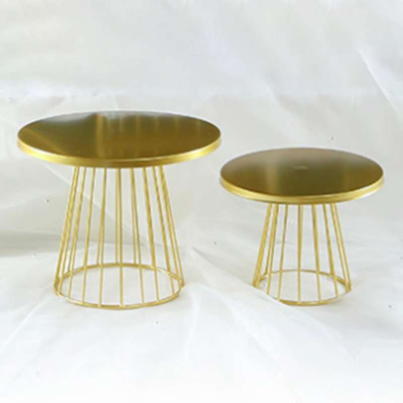2pcs Metal Cake Stands,8/10 Inch Pillar Style Cupcake Display Stand Dessert Tray Pie Plates for Bak