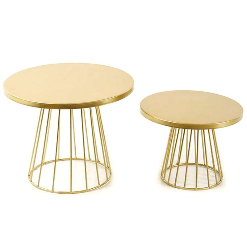 2pcs Metal Cake Stands,8/10 Inch Pillar Style Cupcake Display Stand Dessert Tray Pie Plates for Bak