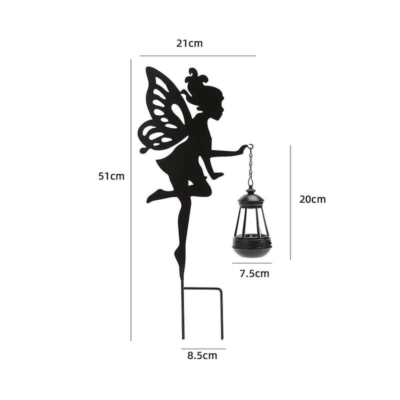 2pcs Metal Fairy Solar Light Outdoor Decoration Metal Fairy Garden Stake Stake Light for Lawn,patio,