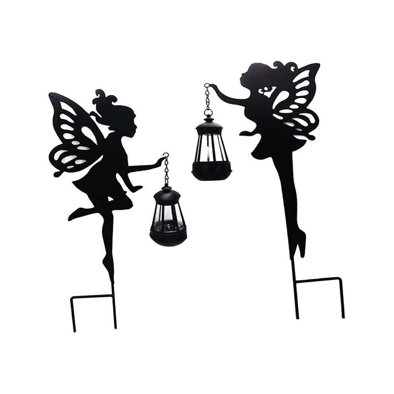 2pcs Metal Fairy Solar Light Outdoor Decoration Metal Fairy Garden Stake Stake Light for Lawn,patio,