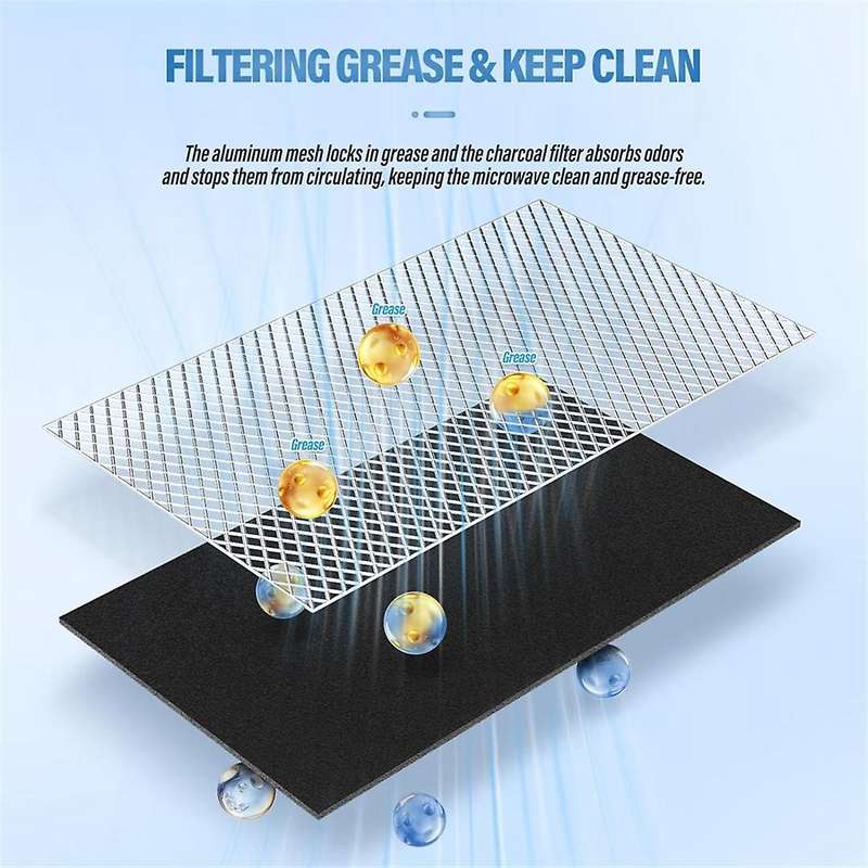 2PCS Microwave Charcoal Filter Replacement for JX81C WB02X10776 Microwave Filter for Kitchen Air Ca