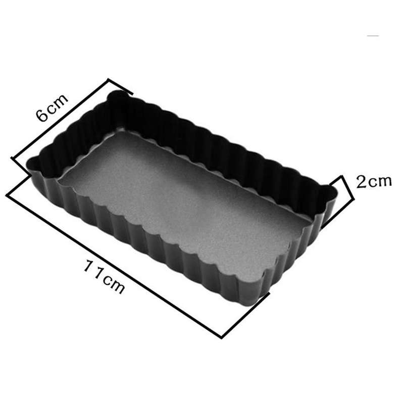 2Pcs Mini 0.6mm Non-Stick Carbon Steel Cream Pie Baking Cake Mold for Pies, Cheese Cakes, Quiche Pan