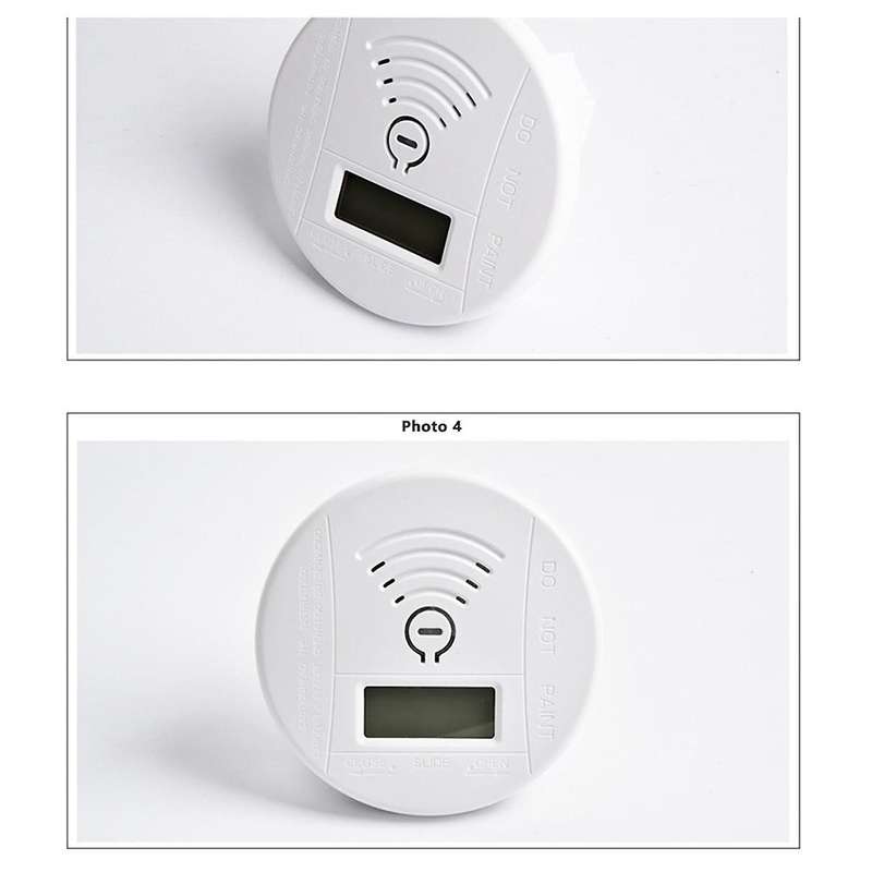 2PCS Mini Carbon Monoxide Alarm Smoke Detector CO Sensor Battery Alert Fire Sound Alarm for Home Sec