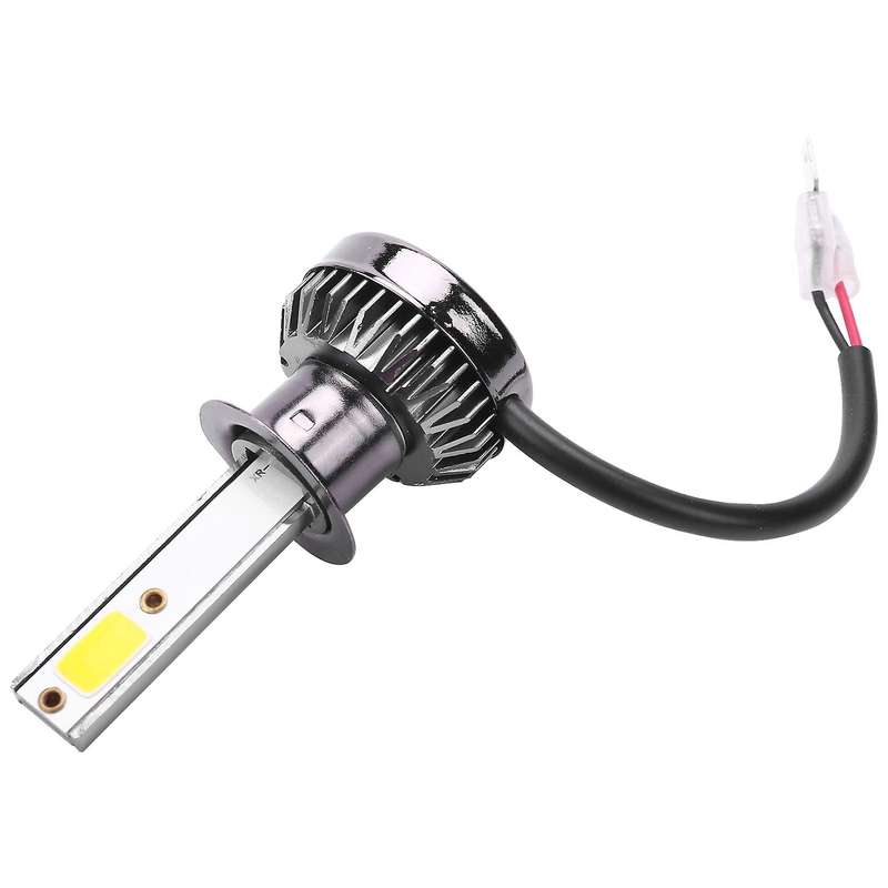 2Pcs Mini LED Headlight Bulbs Conversion Kit FOG Driving Light Hi-Low Lamps DRL 3000K Yellow-Plug an