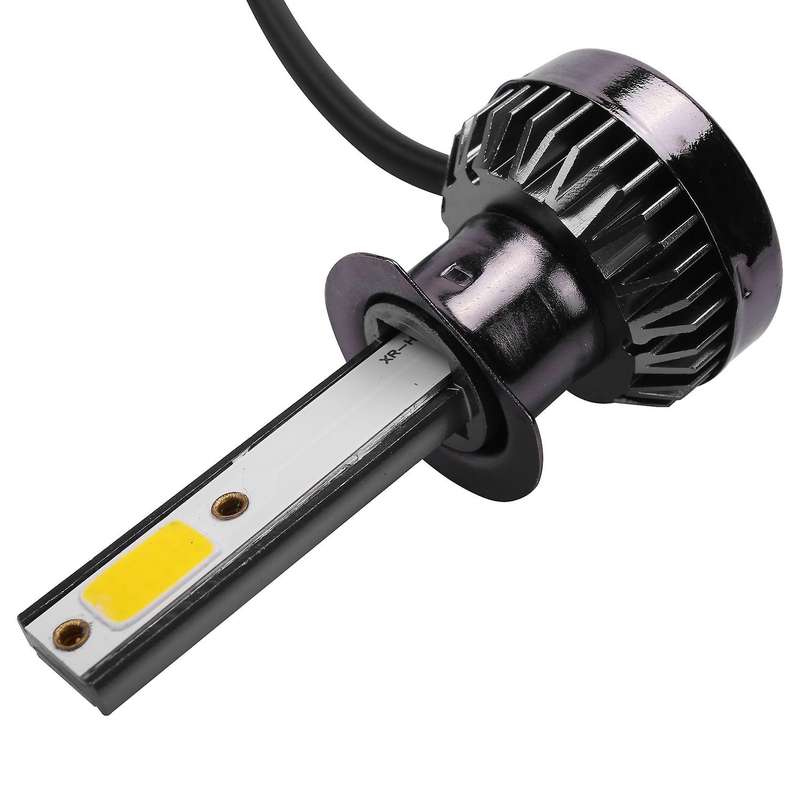 2Pcs Mini LED Headlight Bulbs Conversion Kit FOG Driving Light Hi-Low Lamps DRL 3000K Yellow-Plug an