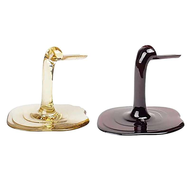 2PCS Mini Wine Bottle Stand Red Gold Individuality Acrylic Spilled Holder Desktop Rack Ornament