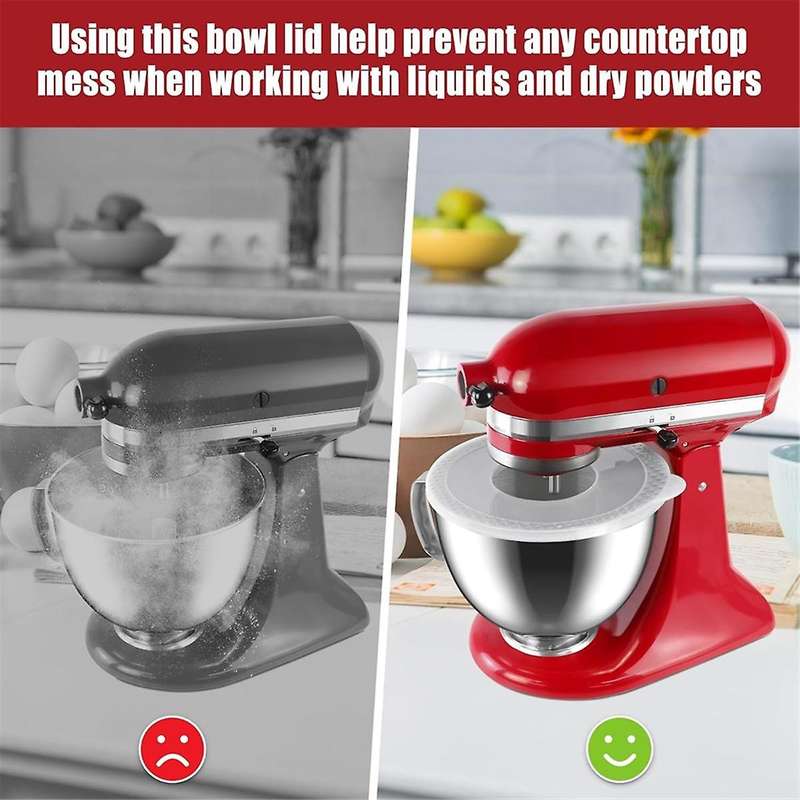 2PCS Mixers Bowl Covers for 4.5-5 Quart Tilt-Head Stand Mixers,Dough Leavening Bowl Covers