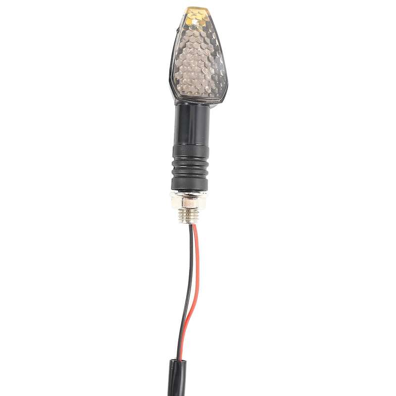 2Pcs Motorcycle 10LED Little Red Riding Hood Signal Turn Signal Yellow Light Black
