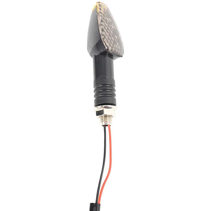 2Pcs Motorcycle 10LED Little Red Riding Hood Signal Turn Signal Yellow Light Black