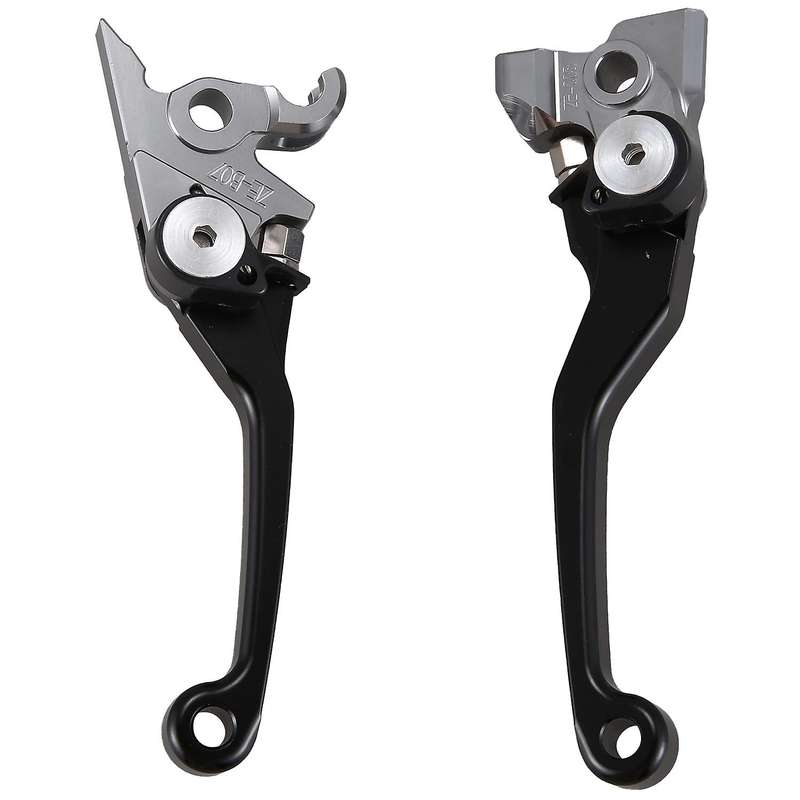 2Pcs Motorcycle Brake Lever Handle CNC Motorcycle Clutch Brake Lever Handle Black for 250SX 350EXC 4