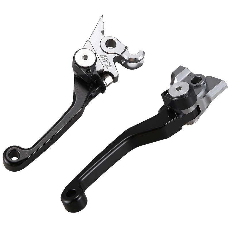 2Pcs Motorcycle Brake Lever Handle CNC Motorcycle Clutch Brake Lever Handle Black for 250SX 350EXC 4
