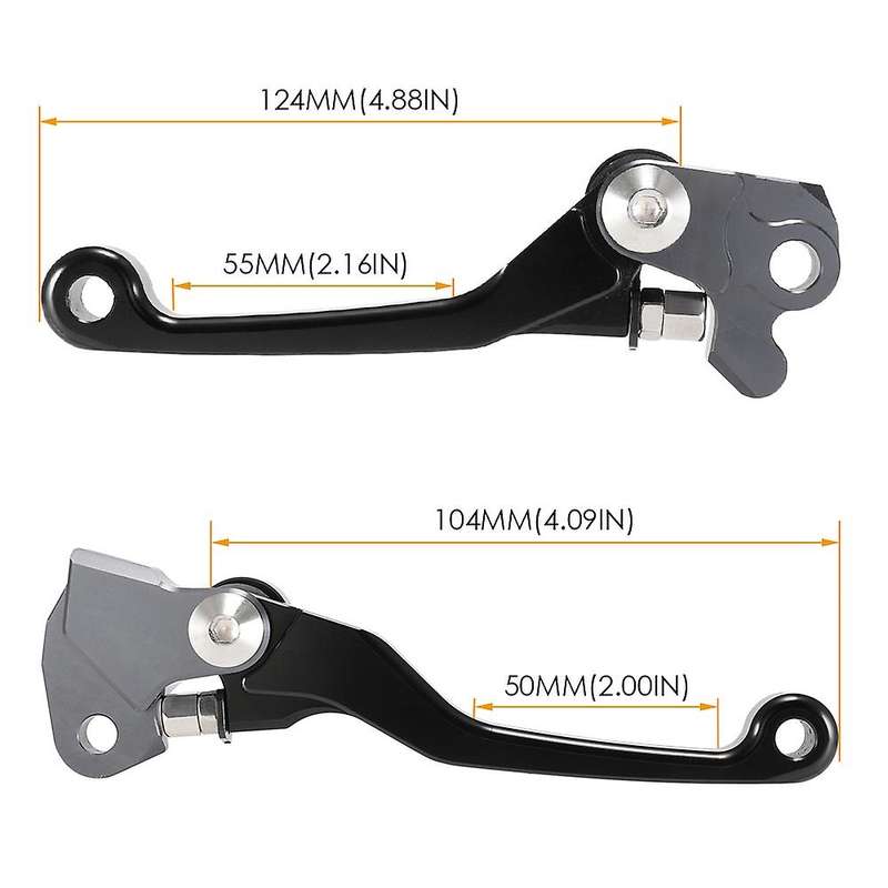 2Pcs Motorcycle Brake Lever Handle CNC Motorcycle Clutch Brake Lever Handle Black for CR125R CR250R