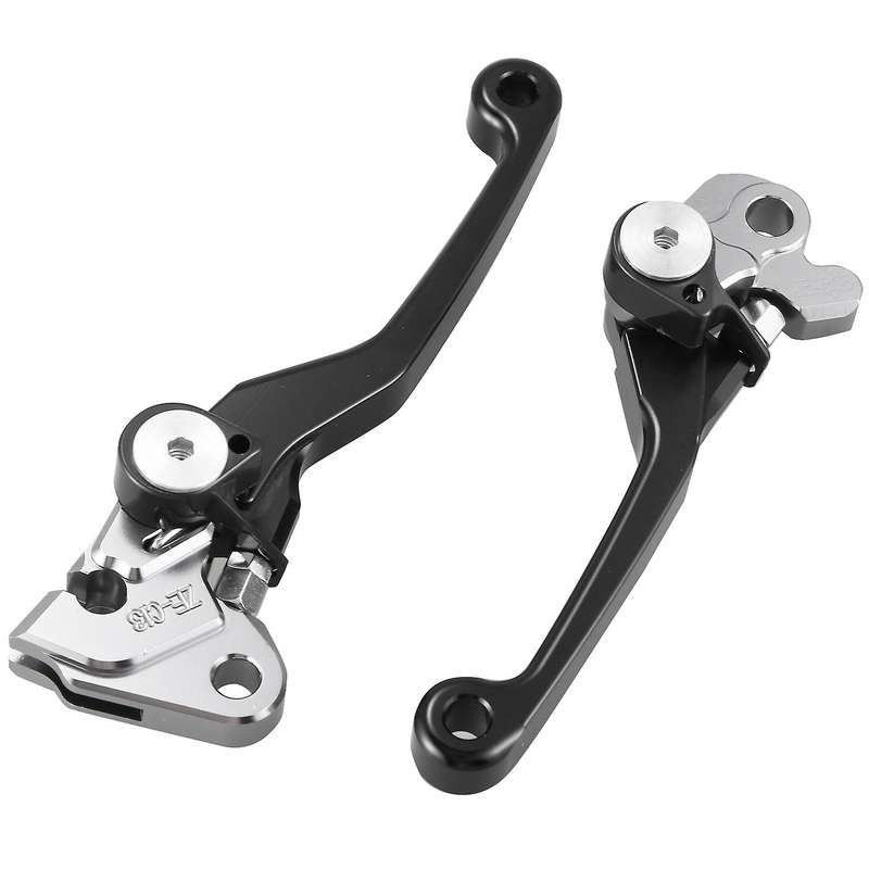 2Pcs Motorcycle Brake Lever Handle CNC Motorcycle Clutch Brake Lever Handle Black for YZ250 YZ250F K