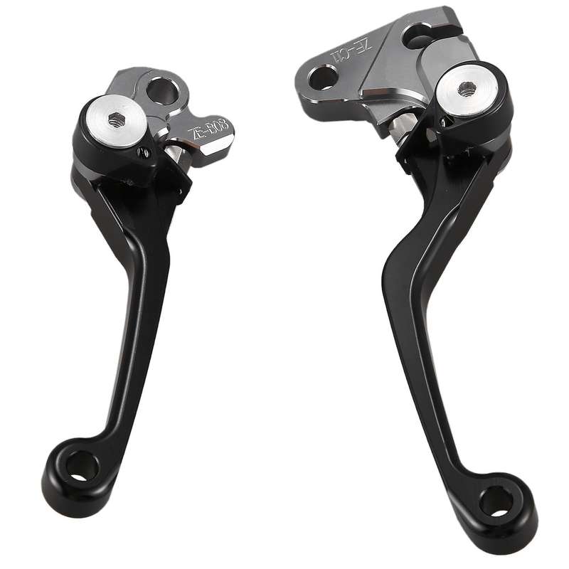 2Pcs Motorcycle Brake Lever Handle CNC Motorcycle Clutch Brake Lever Handle Black for WR250F WR450F