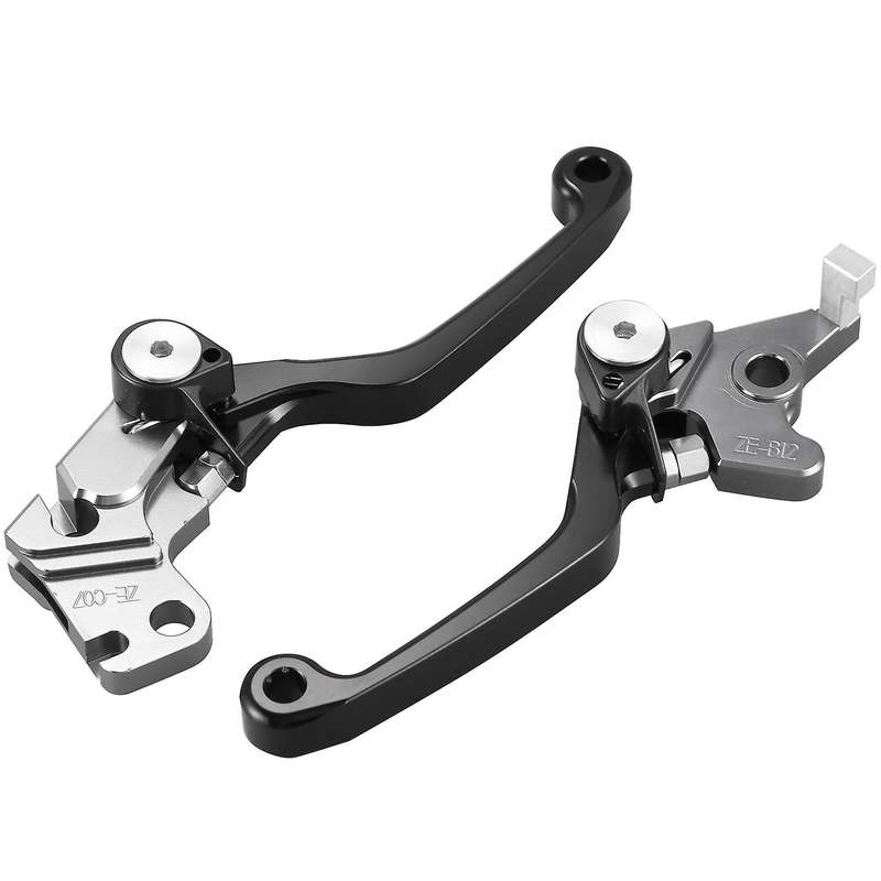 2Pcs Motorcycle Brake Lever Handle CNC Motorcycle Clutch Brake Lever Handle Black for KLx250 D-Track