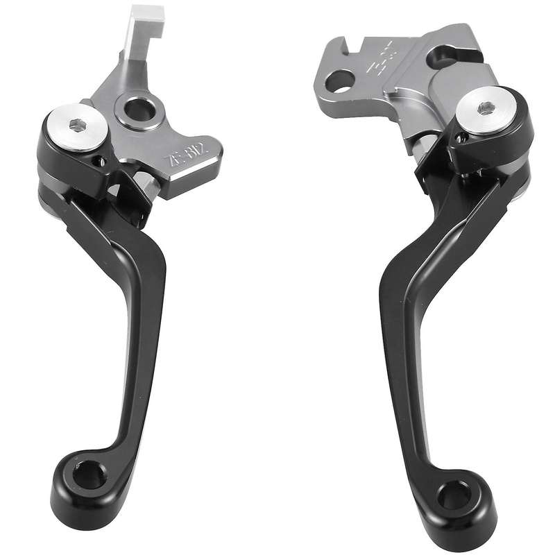 2Pcs Motorcycle Brake Lever Handle CNC Motorcycle Clutch Brake Lever Handle Black for KLx250 D-Track