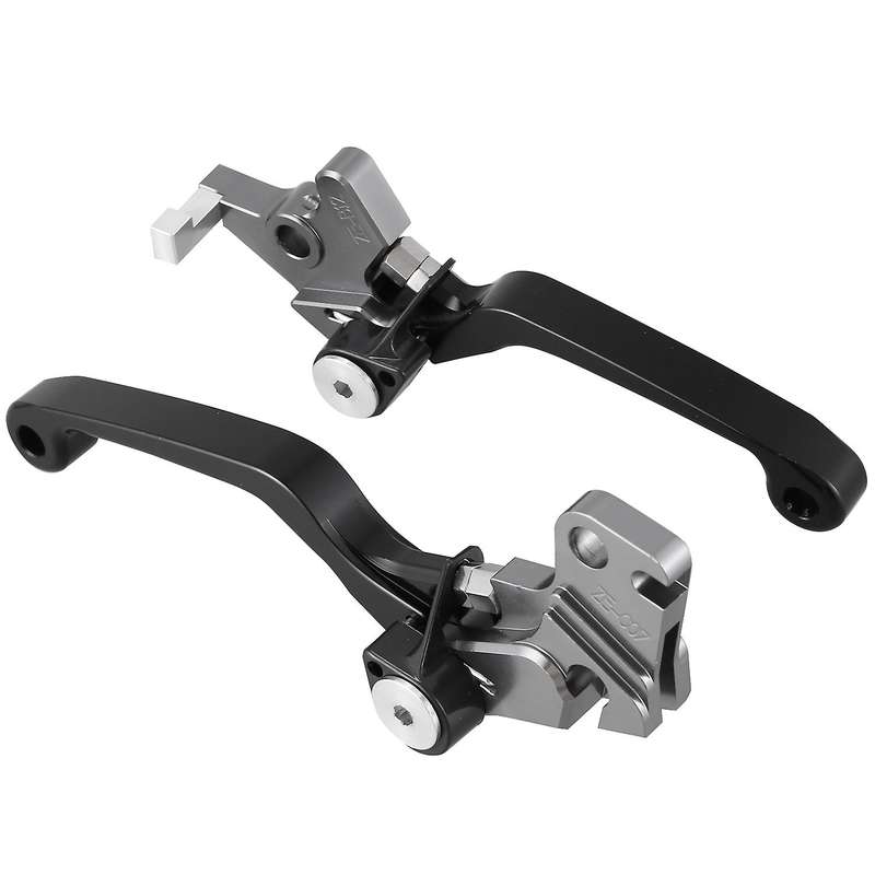 2Pcs Motorcycle Brake Lever Handle CNC Motorcycle Clutch Brake Lever Handle Black for KLx250 D-Track