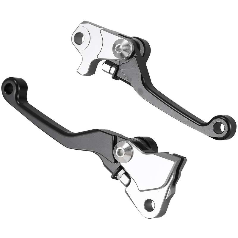 2Pcs Motorcycle Brake Lever Handle CNC Motorcycle Clutch Brake Lever Handle Black for YZ125 YZ250 YZ