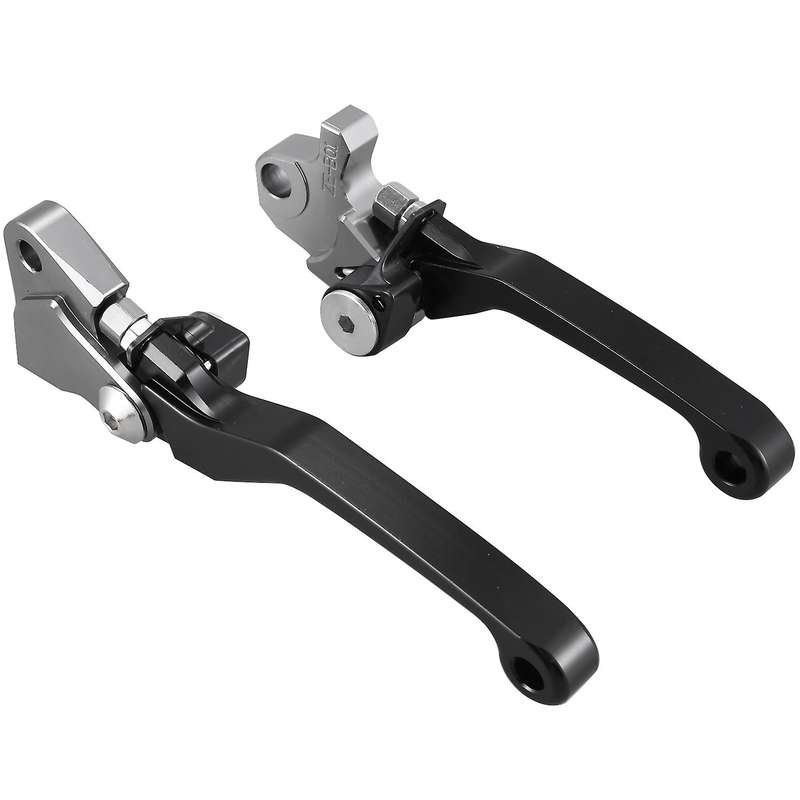 2Pcs Motorcycle Brake Lever Handle CNC Motorcycle Clutch Brake Lever Handle Black for YZ125 YZ250 YZ