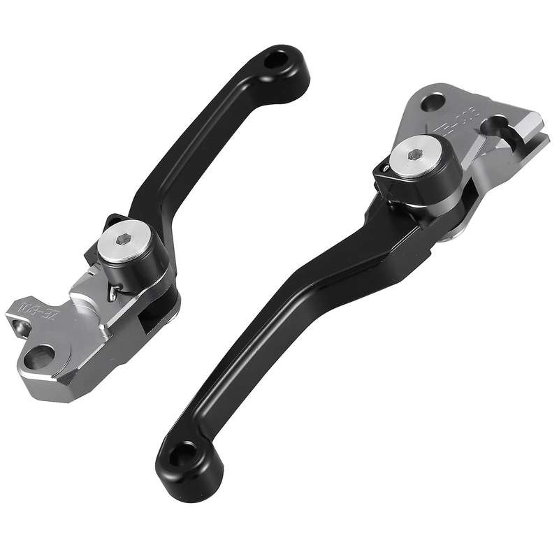 2Pcs Motorcycle Brake Lever Handle CNC Motorcycle Clutch Brake Lever Handle Black for YZ125 YZ250 YZ