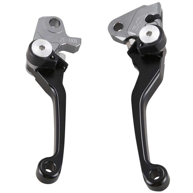 2Pcs Motorcycle Brake Lever Handle CNC Motorcycle Clutch Brake Lever Handle Black for YZ125 YZ250 RM