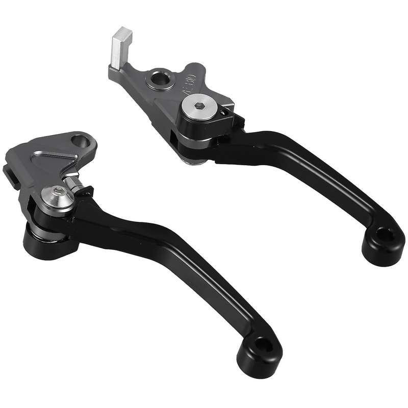 2Pcs Motorcycle Brake Lever Handle CNC Motorcycle Clutch Brake Lever Handle Black for RMX250R DRZ400