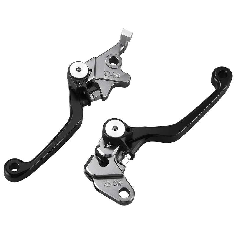 2Pcs Motorcycle Brake Lever Handle CNC Motorcycle Clutch Brake Lever Handle Black for RMX250R DRZ400