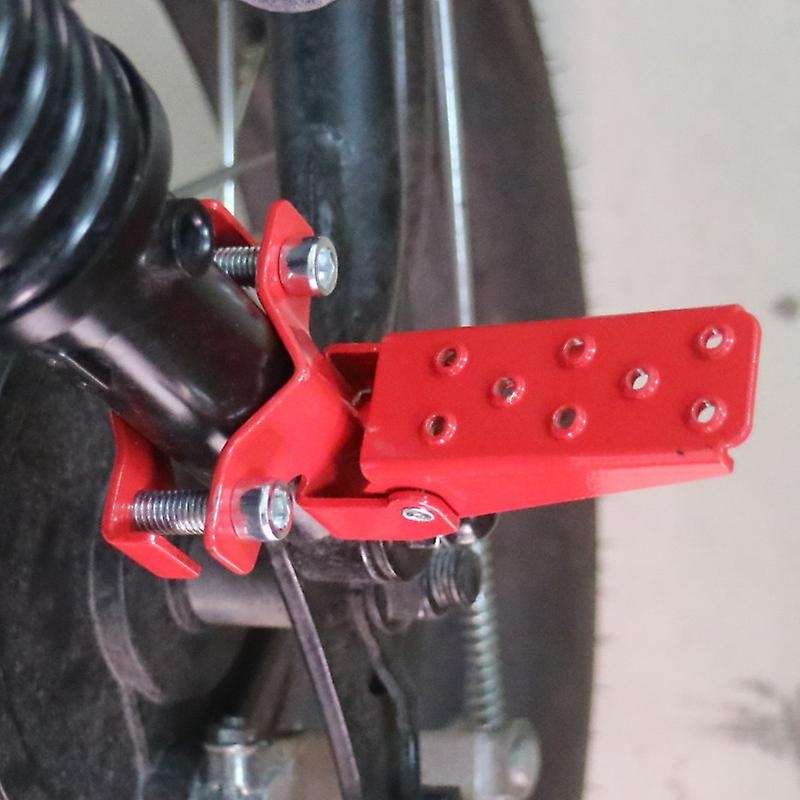 2Pcs Motorcycle Footrests Frame Ankles Folding Rear Passenger Foot Pegs Mount Pedal for Black