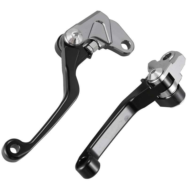 2Pcs Motorcycle Brake Lever Handle CNC Motorcycle Clutch Brake Lever Handle Black for YZ80 YZ85 RM85