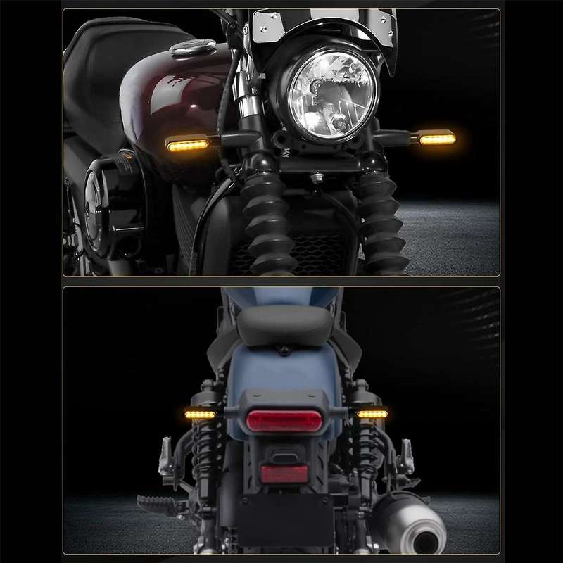 2PCS Motorcycle Dynamic Turn Signals 6LED Motorcycle Blinkers Indicators for Motorbike Scooter Motor