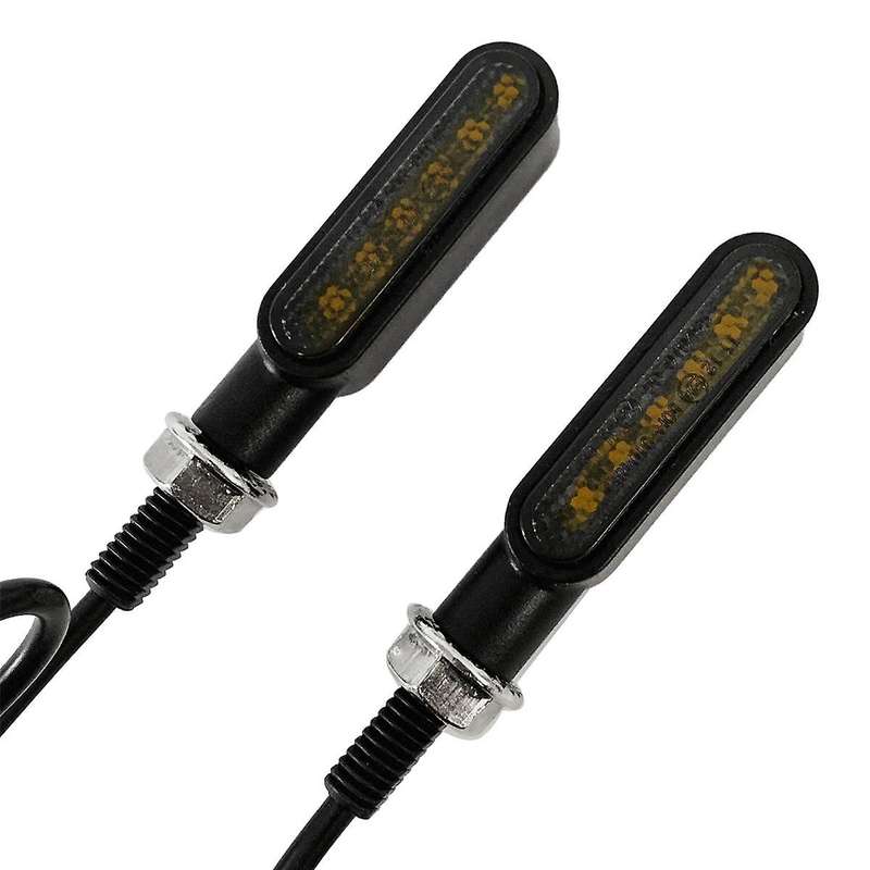 2PCS Motorcycle Dynamic Turn Signals 6LED Motorcycle Blinkers Indicators for Motorbike Scooter Motor