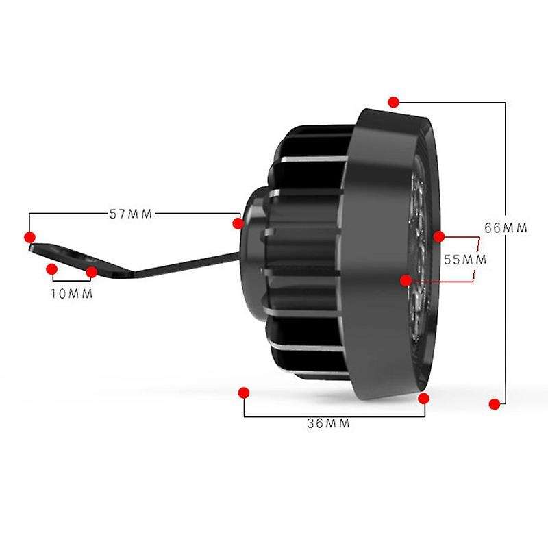 2PCS Motorcycle Headlight Fog Driving Lights Front head light lamp 6 LED Rearview Mirror Spotlight w