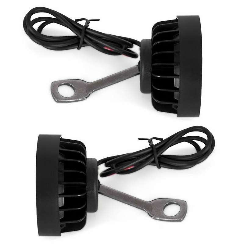 2PCS Motorcycle Headlight Fog Driving Lights Front head light lamp 6 LED Rearview Mirror Spotlight w