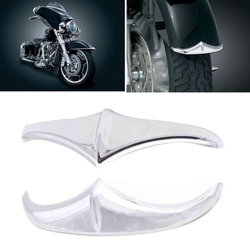 2Pcs Motorcycle Front Rear Trailing Leading Edge Tip Trim Accent for 1998-2019 Touring Road Glide Tr