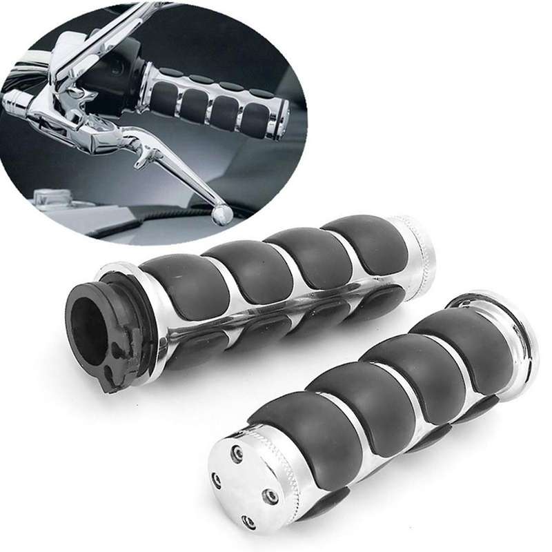 2PCS Motorcycle Handlebars 25Mm Hand Grips Motorcycle Handlebar Grips for XL883 XL1200 VN 750 800 90