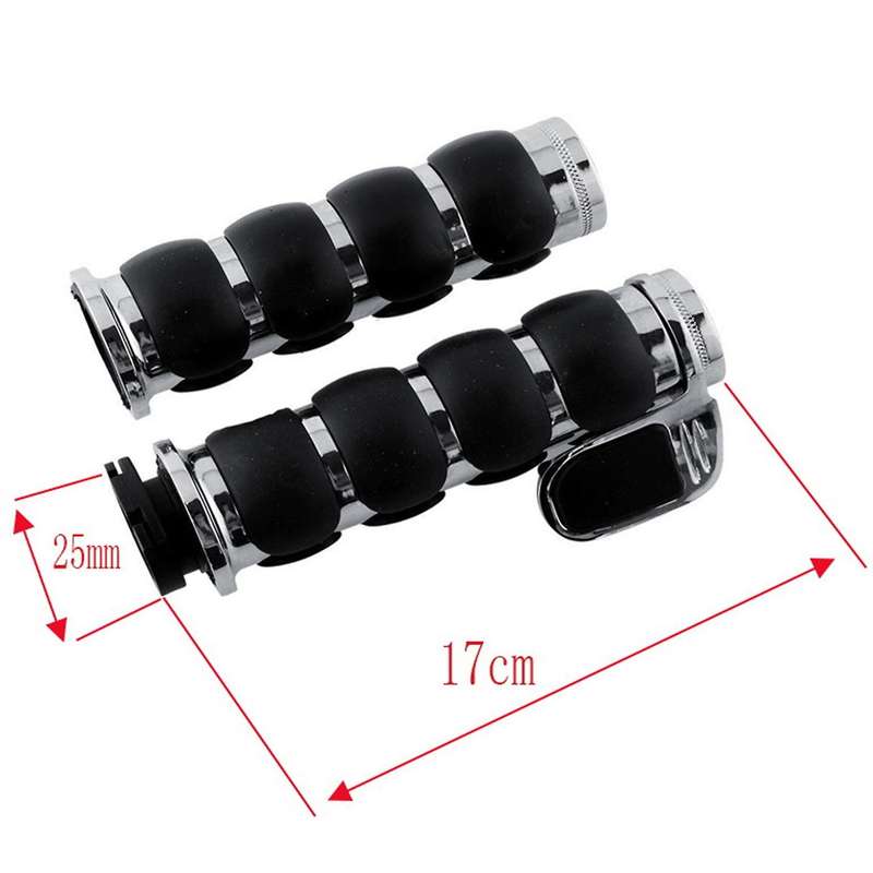 2PCS Motorcycle Handlebars 25Mm Hand Grips Motorcycle Handlebar Grips for XL883 XL1200 VN 750 800 90