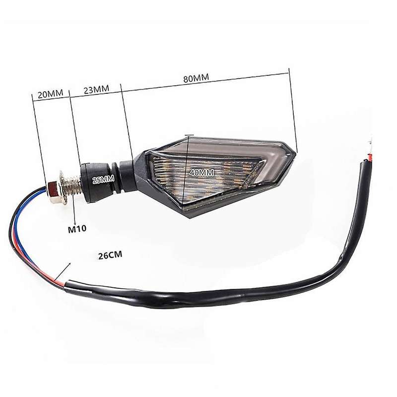 2PCS Motorcycle LED Turn Signal Lights Left Right Signal Lamp Daytime Running Lights for Red