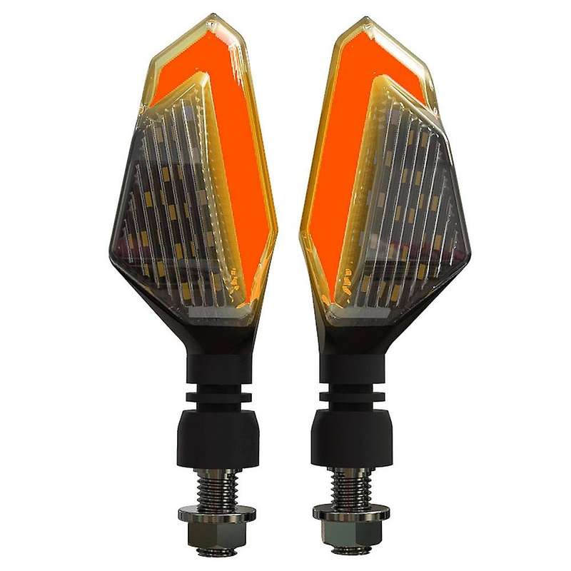 2PCS Motorcycle LED Turn Signal Lights Left Right Signal Lamp Daytime Running Lights for Red