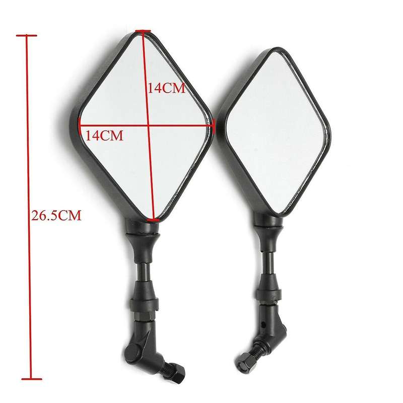2pcs Motorcycle Rear View Mirror Black for Suzuki Dr 200 250 Dr350 Drz 400 Dr650