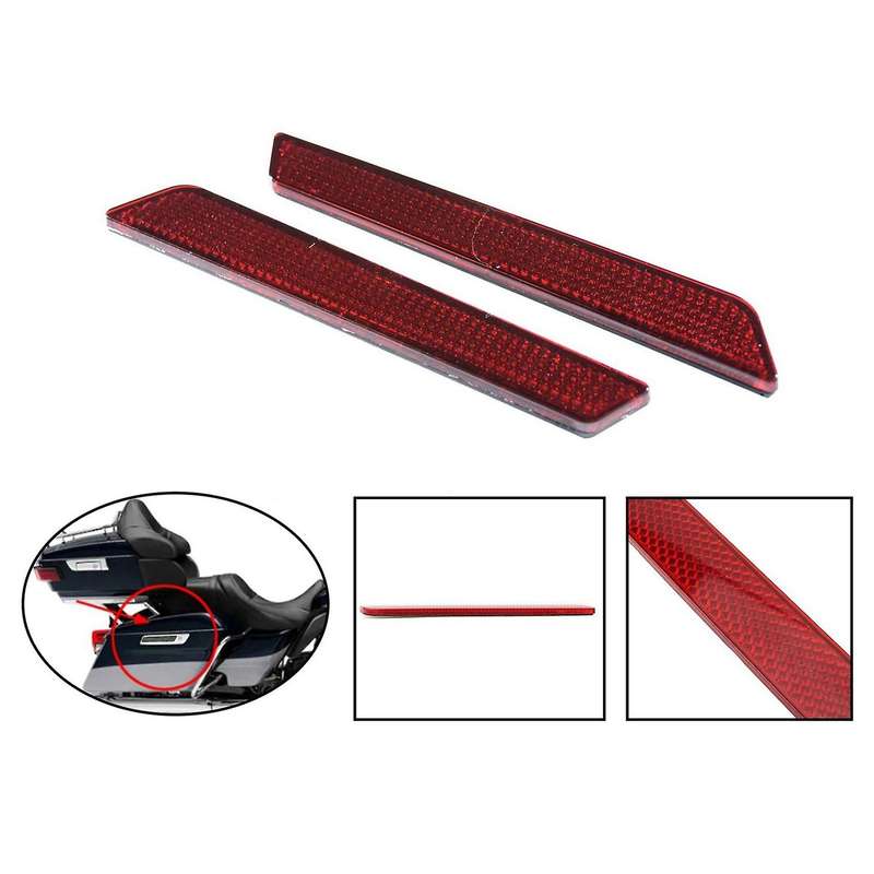2pcs Motorcycle Saddlebag Reflector Cover for Touring Street Glide Road King Flt/flht 2014+ Accesso