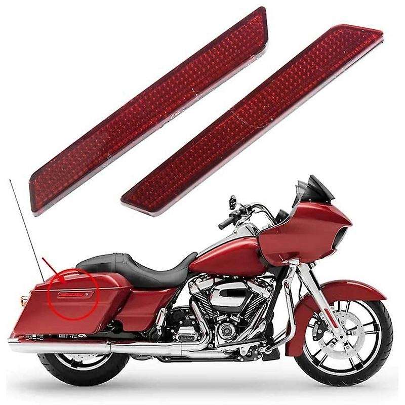 2pcs Motorcycle Saddlebag Reflector Cover for Touring Street Glide Road King Flt/flht 2014+ Accesso