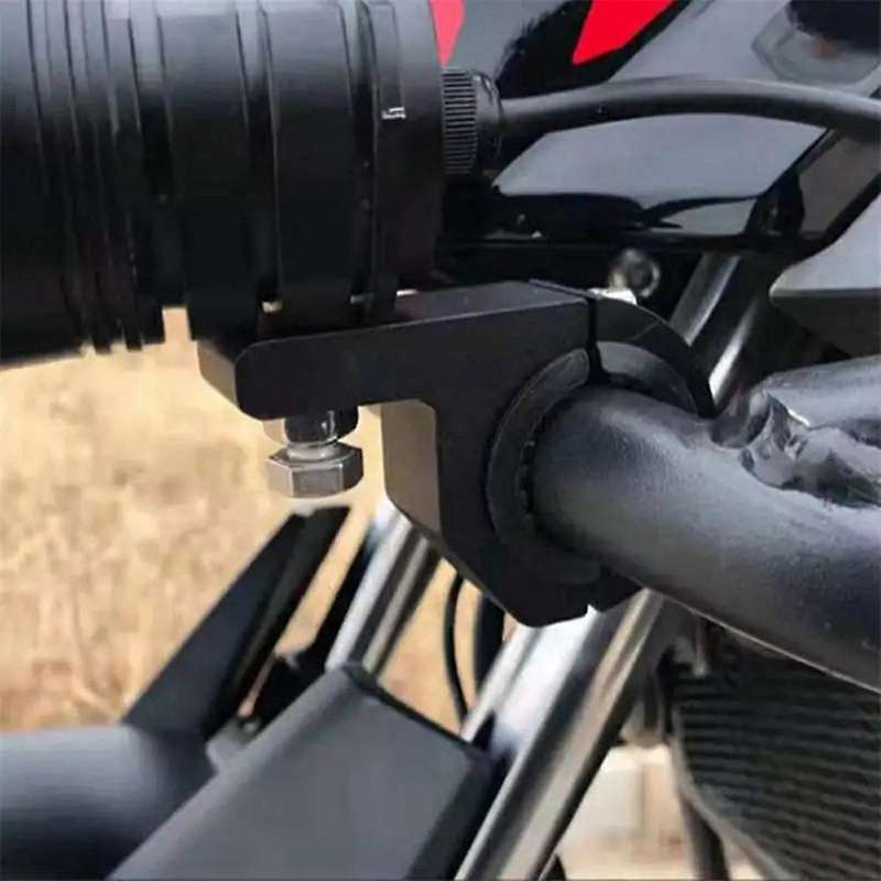 2pcs Motorcycle Spotlight Mounting Bracket, Guardrail Pipe Clamp, Fixed Frame for Motorcycle Univer