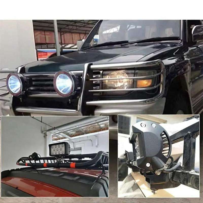 2pcs Motorcycle Spotlight Mounting Bracket, Guardrail Pipe Clamp, Fixed Frame for Motorcycle Univers