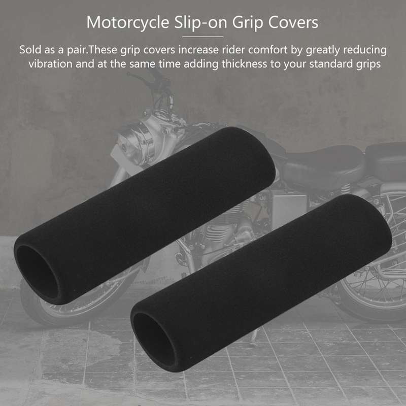 2PCS Motorcycle Slip-on Foam Anti Vibration ComCompatiblet Handlebar Grip Cover Applicable Sleeve In